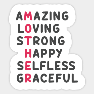 Amazing Mom Saying Personalize Gift for Best Mother Sticker